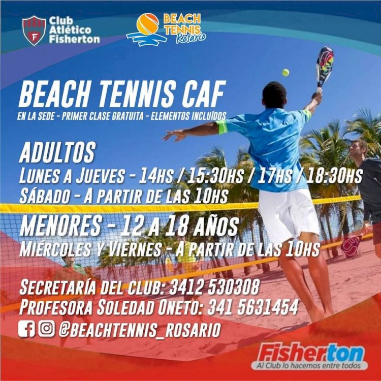 Sumate a los entrenamientos de Beach Tennis