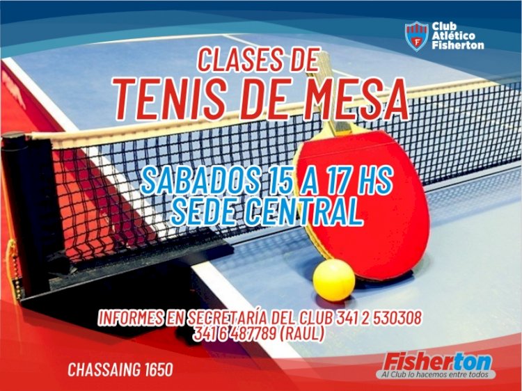 Sumate a las clases de Tenis de Mesa en la Sede