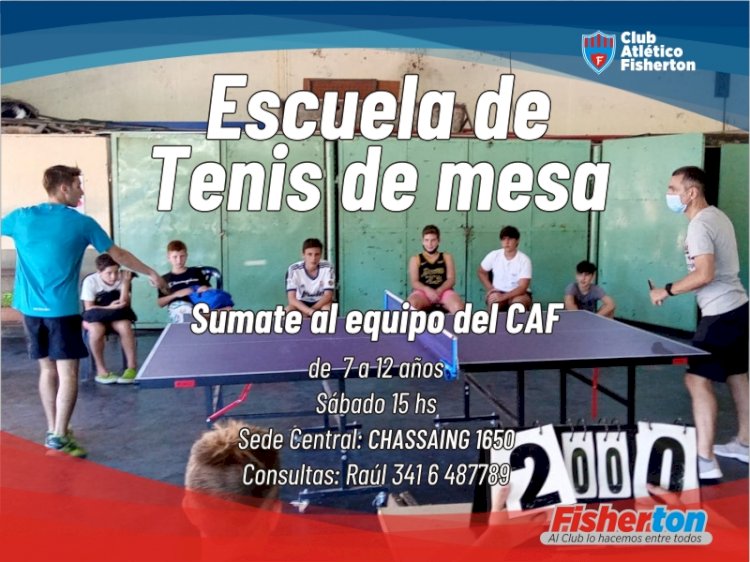 Sumate a la Escuela de Tenis de Mesa